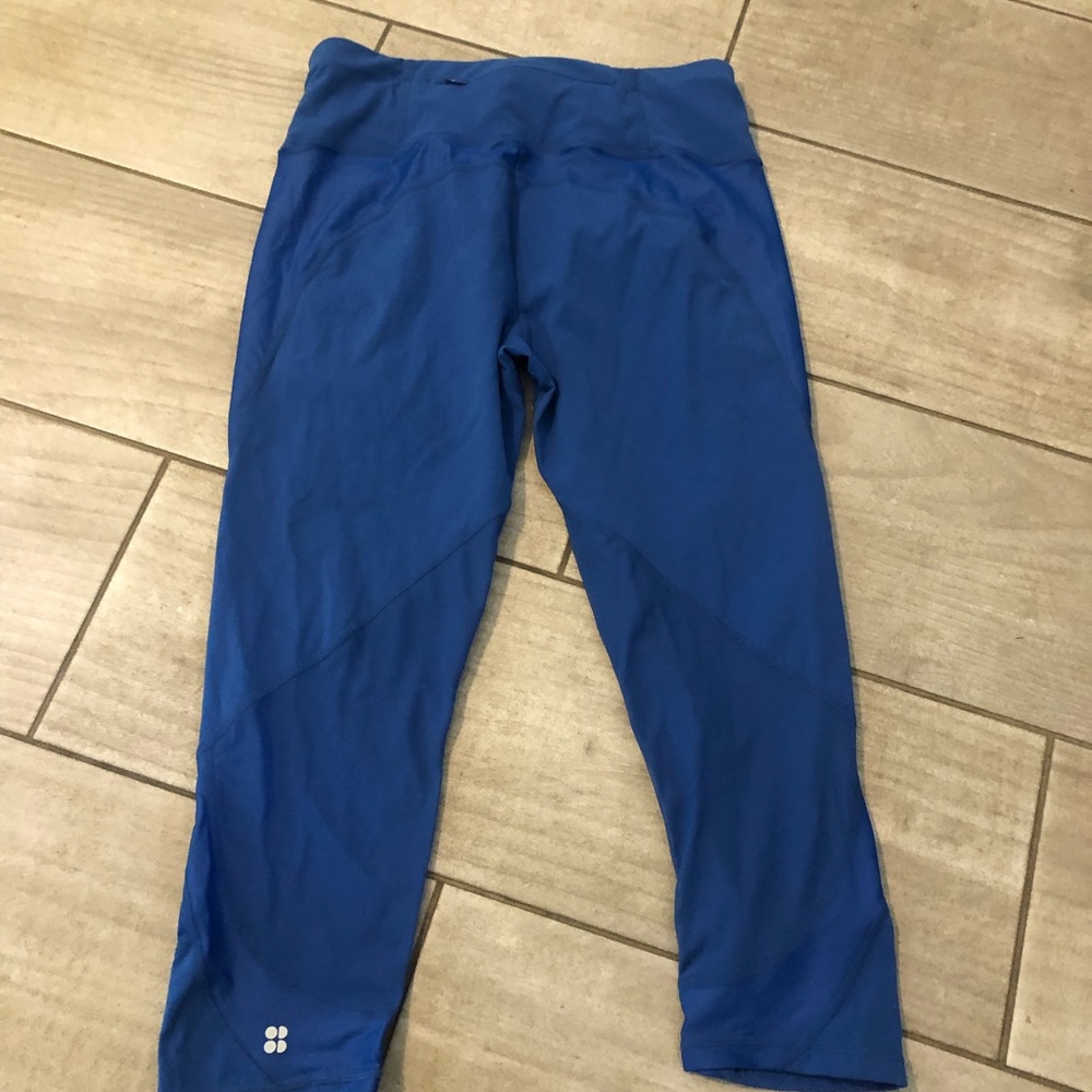 SWEATY BETTY the Power Sculpt cropped Leggings Beetle Blue S
